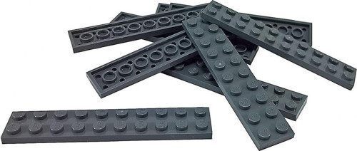 Creator Moc Custom Aksesuar Plate 2 X 10 Düz Tuğla Koyu Gri
