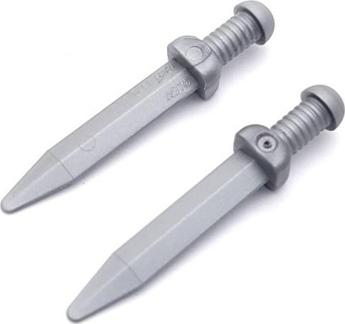 Moc Custom Akseusar Minifigür Weapon Sword Roman Gladius Kılıç Gümüş 2 Adet