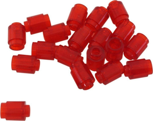 Creator Aksesuar Brick Round 1 X 1 Yuvarlak Tuğla Şeffaf Kırmızı