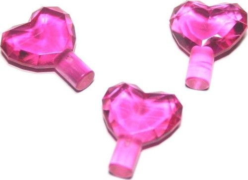 Aksesuar Custom 1 X 1 Diamond Şeffaf Pembe Kalp Şekilli Elmas Jewel