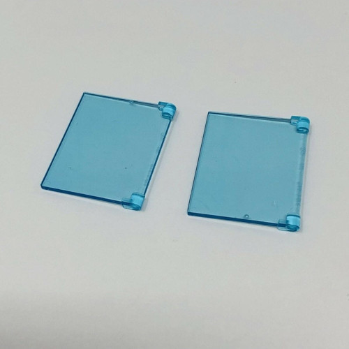Aksesuar Custom Moc Glass Bina 1 X 4 X 3 Şeffaf Mavi Cam