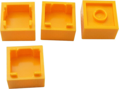 Aksesuar Moc Custom Container Box 2 X 2 X 1 Açık Turuncu Küçük Kasa Sandık 2 Adet