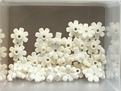 Aksesuar Moc Custom Minifigür Plant Flower Beyaz Küçük Çiçek Bitki
