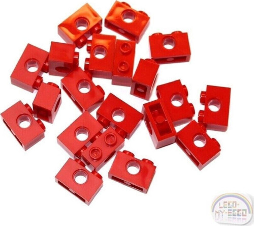 Technic Aksesuar Moc Custom Brick 1 X 2 Pin Delikli Kırmızı Tuğla