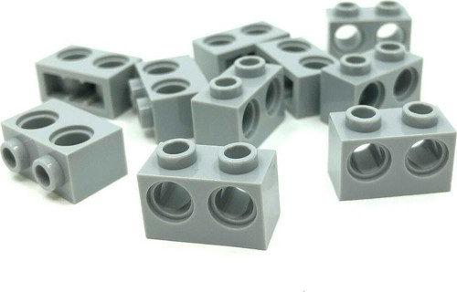 Technic Aksesuar Moc Brick 1 X 2 Pin Çift Delikli Açık Gri Tuğla