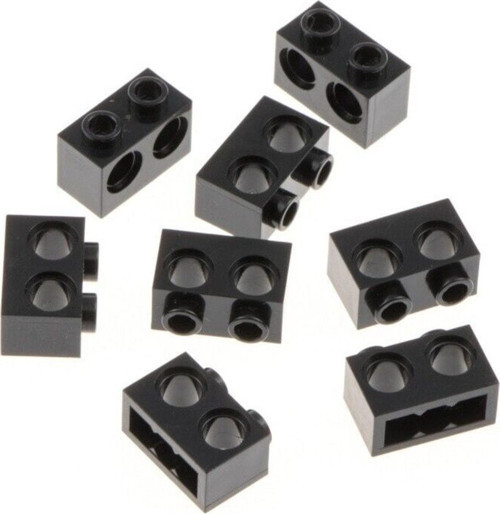Technic Aksesuar Moc Brick 1 X 2 Pin Çift Delikli Siyah Tuğla