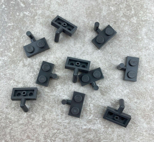 Custom Aksesuar Plate Modified 1 X 2 Yatay Bar Koyu Gri Düz Tuğla