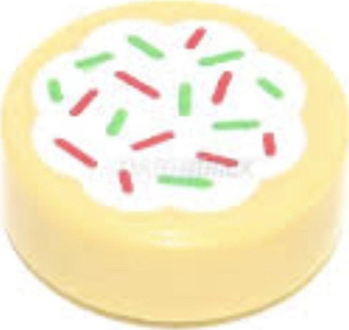 Creator Custom Aksesuar Tile 2 x 2 Baskılı Yuvarlak Fayans Taba Cookie Kurabiye 2 adet