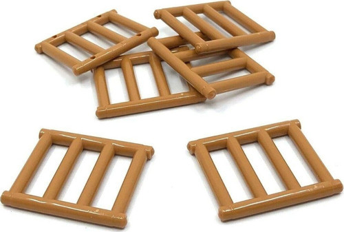 Custom Aksesuar Minifigür Bar 1 X 4 X 3 Parmaklık Açık Kahverengi