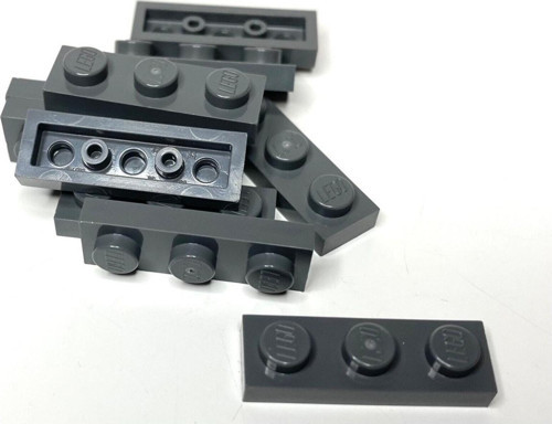 Creator Moc Custom Aksesuar Plate 1 X 3 Düz Tuğla Koyu Gri