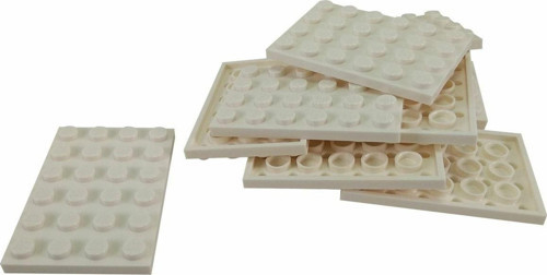 Creator Moc Custom Aksesuar Plate 4 X 6 Düz Tuğla Beyaz