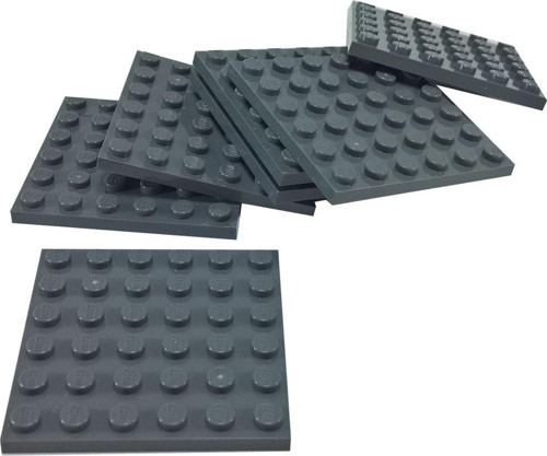 Creator Moc Custom Aksesuar Plate 6 X 6 Düz Tuğla Koyu Gri