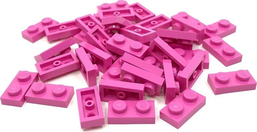 Creator Moc Custom Aksesuar Plate Düz Tuğla Koyu Pembe