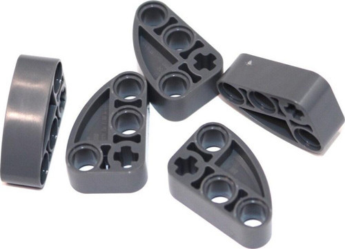 Technic MOC Custom Aksesuar Liftarm Modified L-Shape Çeyrek Elips 2 x 3 Açık Gri 2 adet