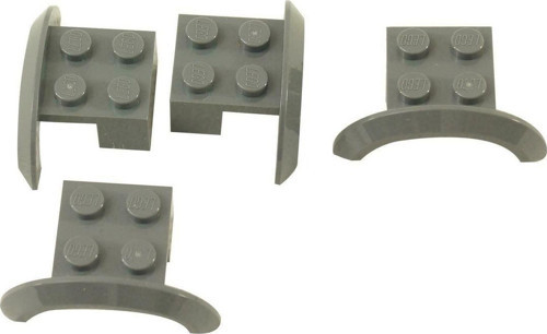 Technic Custom Aksesuar Vehicle Mudguard 4 X 2 X 1 Kısa Çamurluk Koyu Gri