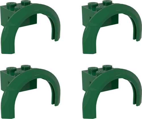 Technic Custom Aksesuar Vehicle Mudguard 4 X 2 X 1 Uzun Çamurluk Yeşil