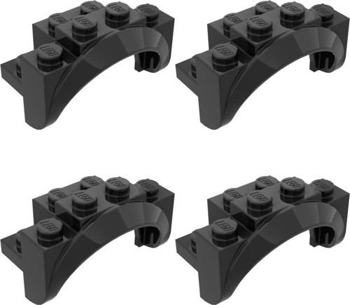 Technic Custom Moc Aksesuar Vehicle Mudguard 4 X 2 X 2 Çamurluk Siyah