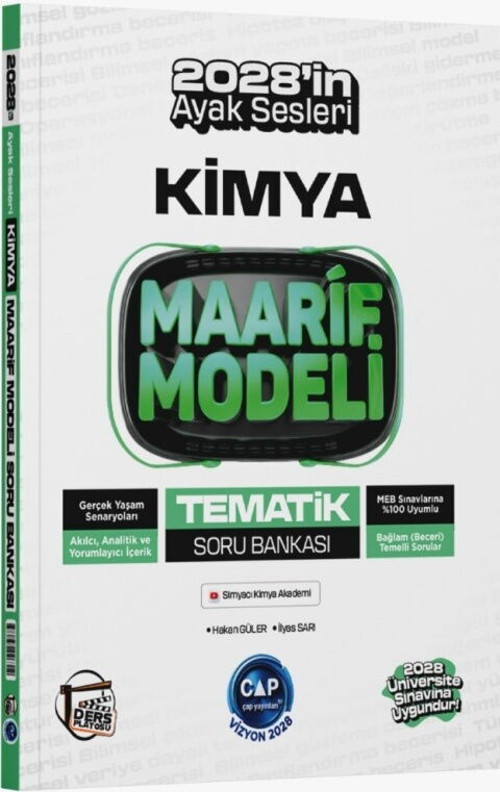 Üniversiteye Hazırlık Kimya Ders Platosu Maarif Modeli Tematik Soru Bankası Çap Yayınları
