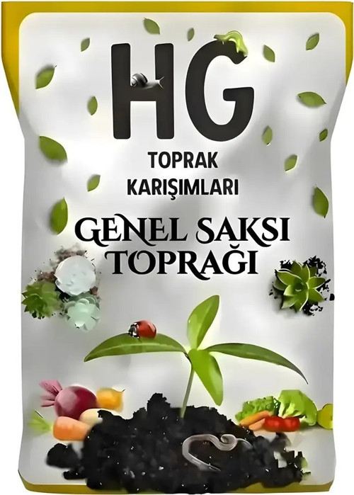 Genel Saksı Toprağı (Solucan Gübreli Özel Karışım) 5Lt.