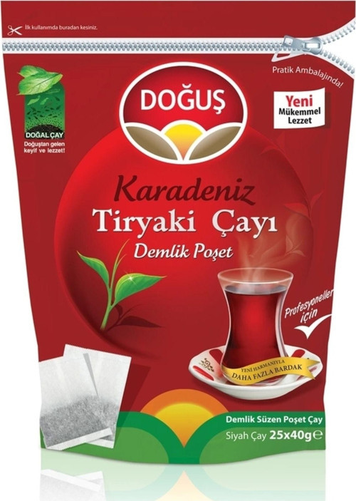 Doğuş Karadeniz Tiryaki De Mlik Poşet Çay 40 gr. X 25 Adet