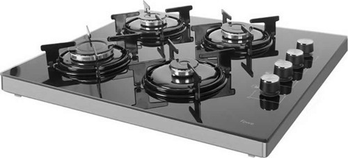 S2240 Ce 4 Gözü Gazlı Siyah Cam Set Üstü Ocak