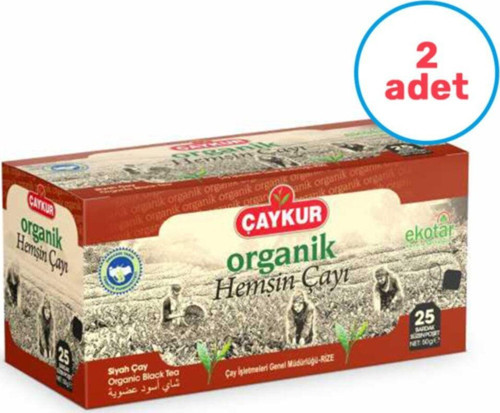 2 Adet Organik Hemşin Süzen Bardak Poşet Çay 25'li