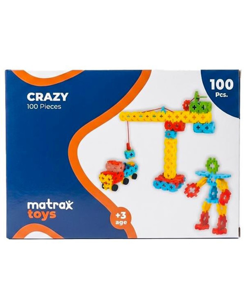 Matrax Toys Crazy Eğitici Blok Karton Kutu 100 Parça