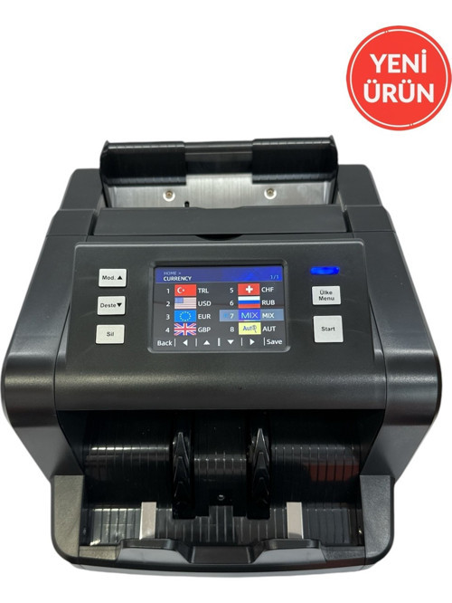 Hesaplidepom P80 Karışık Para Sayma Makinesi | TL USD EURO GBP CHF RUB Sahte Para Dedektörlü Profesyonel Ofis Tipi Para Sayar