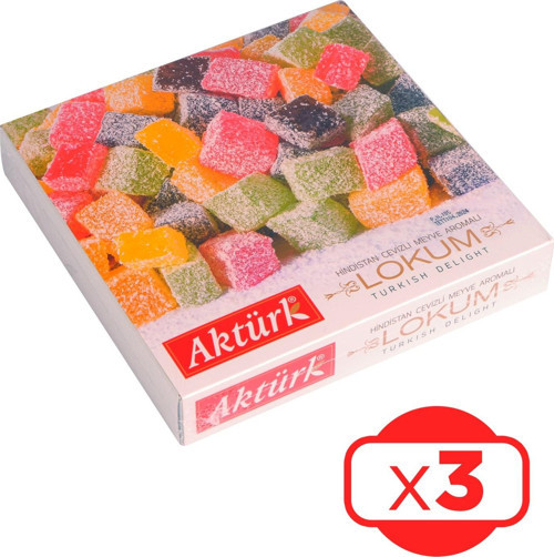 Lokum Hindistan Cevizli Meyveli 300 gr x 3 Adet