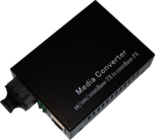 10/100/1000BaseT-1000LX Media/Rate Converter, SM, SC, 20 km