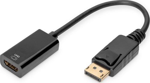 Aktif DisplayPort <-> HDMI Adaptörü / Çeviricisi, DP Erkek <-> HDMI Tip A Dişi,