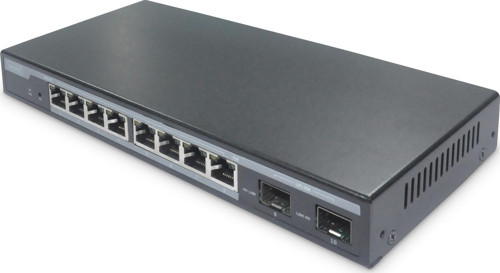 Layer 2 Yönetilebilir PoE Switch<br>8-Port Gigabit PoE<br>2 x SFP 10/100/1000Mbp