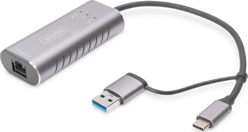 USB Tip C™ Gigabit Ethernet Adaptörü 2.5G, USB-C™ + USB-A (USB 3.1/3.0) USB