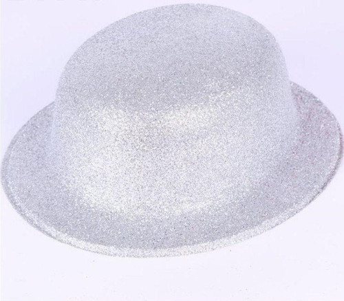 Gümüş Renk Yuvarlak Simli Plastik Parti Şapkası