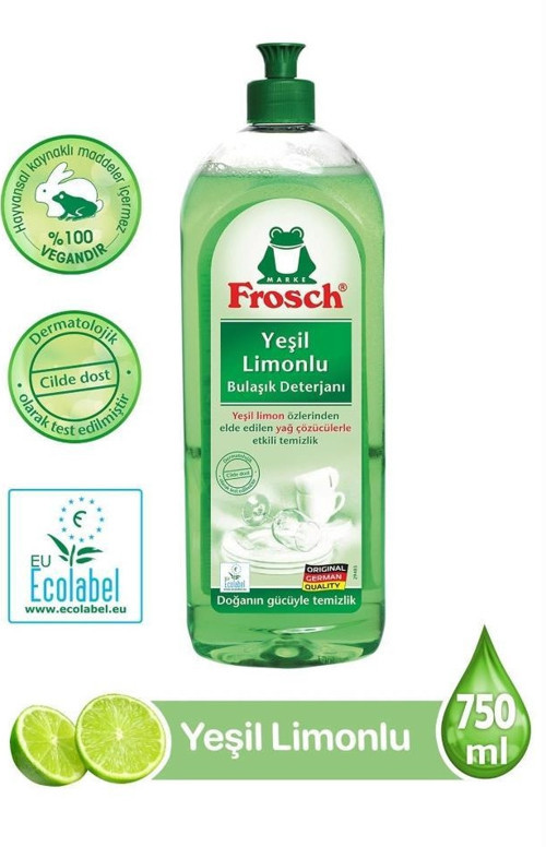 Yeşil Limon Kokulu Sıvı Bulaşık Deterjanı 750 ML