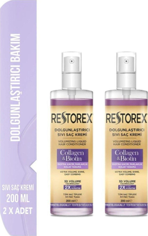 Collagen & Biotin Dolgunlaştırıcı Sıvı Saç Kremi 2 x 200 ML