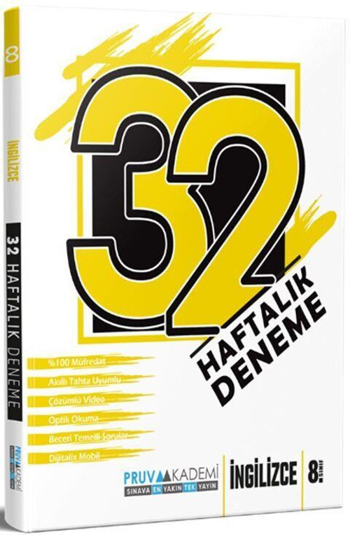 8. Sınıf İngilizce 32 Haftalık Deneme