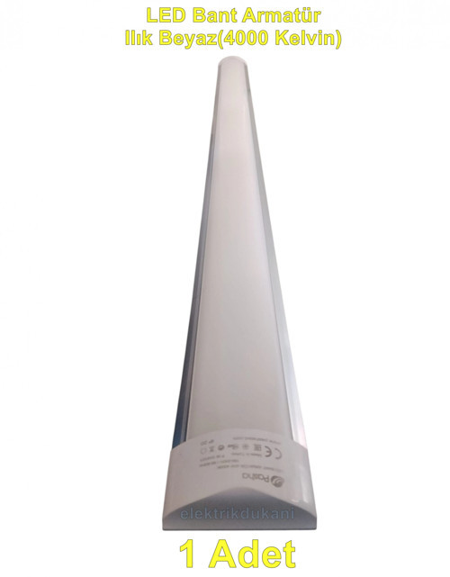 PASHA 120cm 40w GÜNIŞIĞI Yatay Led Bant Armatür 4000k IP20 220 Volt (Alüminyum Kasa)