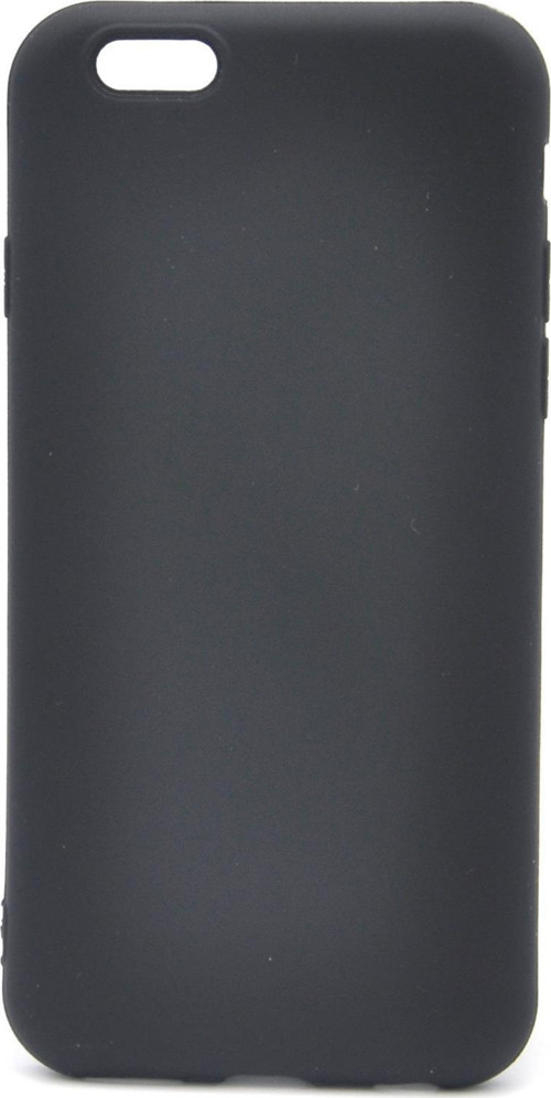 iPhone 6 / 6S Uyumlu Düz Renk Esnek Yumuşak Silikon Kılıf Rubber Siyah