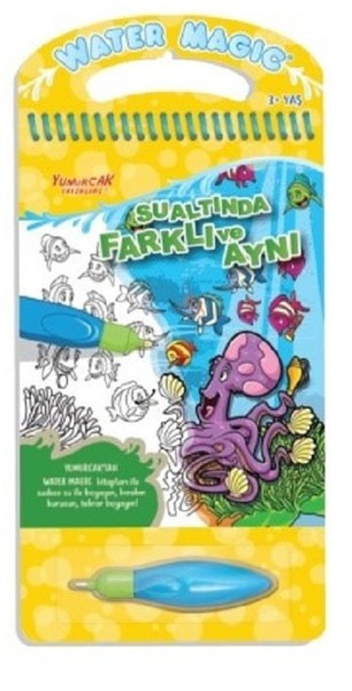 Sualtında Farklı ve Aynı-Water Magic-Özel Kalemli Boya Kitabı