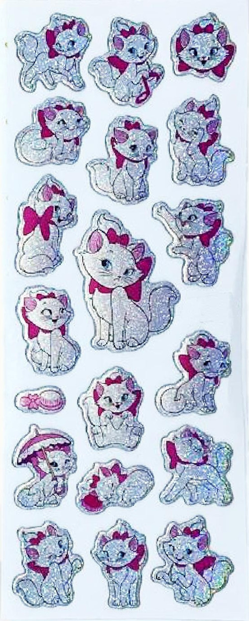 Sticker Kabartmalı Stiker Defter, Planlayıcı Etiket Beyaz Kedi (cb344) 16x7 cm
