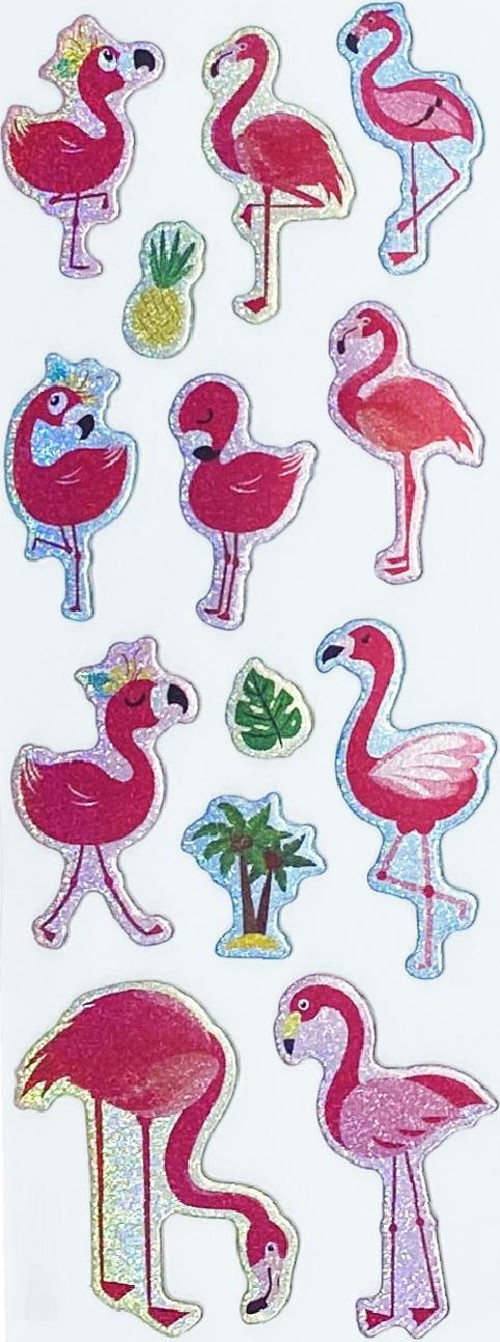 Sticker Kabartmalı Stiker Defter, Planlayıcı Etiket Flamingo (cb466) 16x7 cm