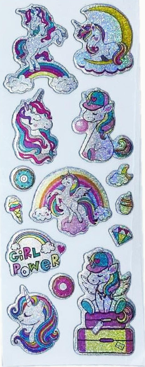 Sticker Kabartmalı Stiker Defter, Planlayıcı Etiket Unicorn (cb450) 16x7 cm