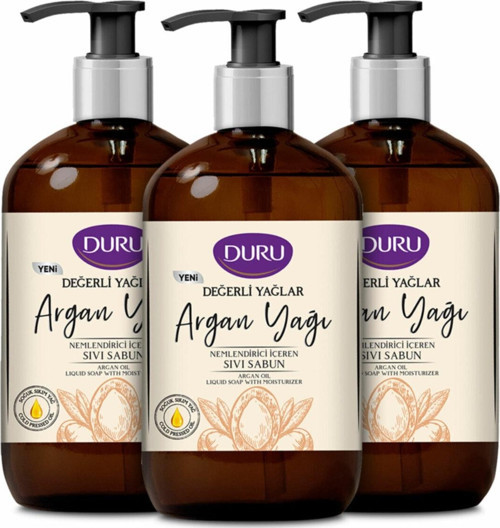 Değerli Yağlar Ne Mlendiricili Argan Yağı Sıvı Sabun 3X500 Ml