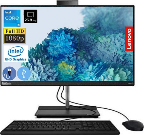 Thinkcentre Neo 30A I5-12450H 8GB 1TB M.2 SSD 12CE0086TXATL2 23.8" Fdos All In One Bilgisayar