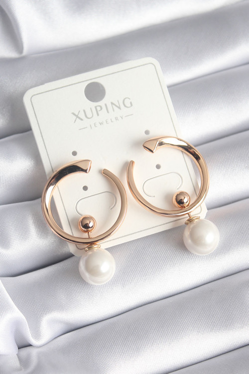 Pirinç Gold Renk İncili Xuping Kadın Küpe - TJ-BKP8404