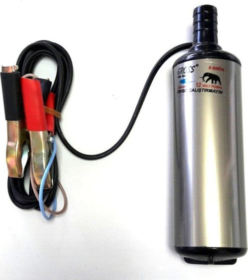 12 Volt Dalgıç Pompa Ø 40 Sıvı Aktarım Mazot Transfer Pompası Alüminyum