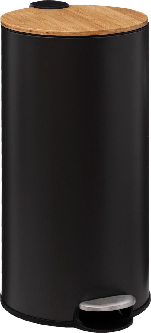 5five Çöp Kovaları Simply Smart Bambou 30 Lt Metal Siyah