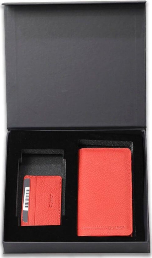 Hediyelik Kırmızı Portföy - Kartlık Seti - GRD2403XW22386