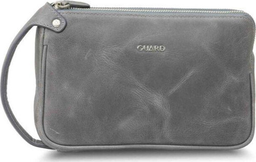 Antik Gri Unisex Çift Fermuarlı El Çantası - GRD2403XW22497